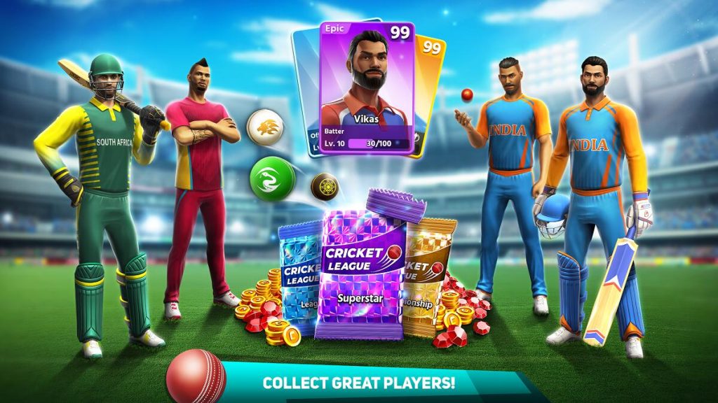 Cricket League Mod APK Unlimited Gems and Coins