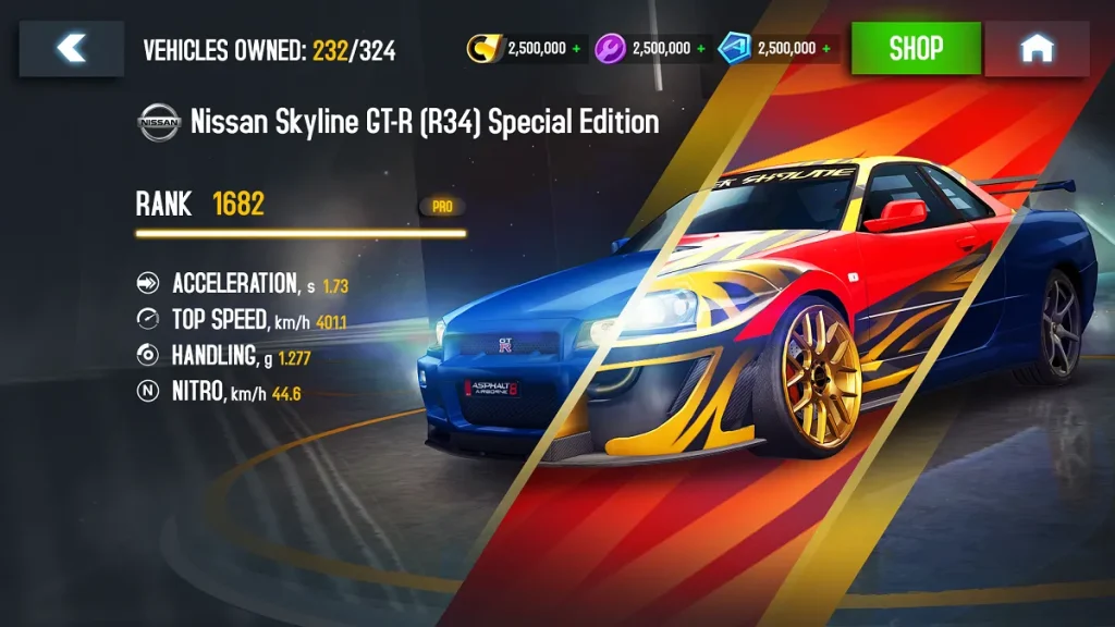 asphalt 8 unlimited money and tokens