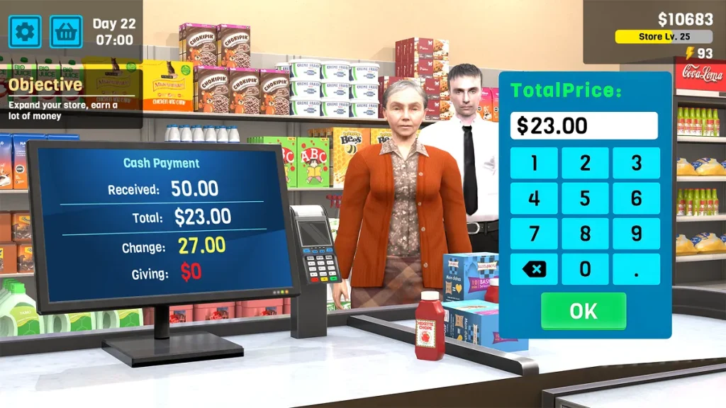 Manage Supermarket Simulator Mod APK unlimited energy