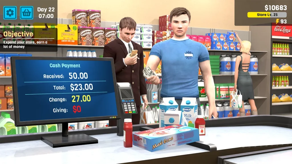 Manage Supermarket Simulator Mod APK unlimited money and gems